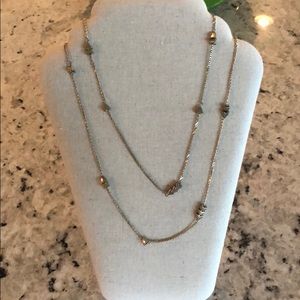 BCBG Generation Long (or loop around)Gold Necklace